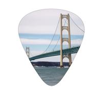 120 Pieces Guitar Picks in Bulk, 3 Pieces Different Thickness Customizable Guitar Picks with Storage Box, Mackinac Guitar Accessories for Bass, Electric Guitar, Guitar Lovers