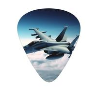 120 Pieces Guitar Picks in Bulk, 3 Pieces Different Thickness Customizable Guitar Picks with Storage Box, Airplanes, Fighters, Guitar Accessories for Bass, Electric Guitar