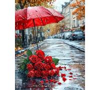 120 Pieces Jigsaw Puzzles For Adults Educational Game Challenge Toy Gifts 120 piece puzzles for adults Family Activity Game Puzzle Street Rainy Day Rose