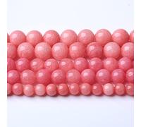 120 Pieces Natural Pink Jade Beads 6mm Round Rhodochrosite Chalcedony Beads for Jewelry Making DIY Bracelet 32 Inch 2 Strands