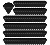 120 Pieces Powder Puff Face Triangle Powder Puff Soft Velour Makeup Puff Velour Puffs for Face Wet and Dry Cosmetic Foundation,Body Powder Velour Blender Loose Mineral Powder Makeup Tool(Black)