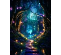 120 Pieces Puzzle For Adults Fantasy Fluorescent Grove Jigsaw Puzzles Teens Educational Toys Challenging puzzles for Wall Decor Gifts Finished Size: 25x20 cm