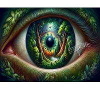 120 Pieces Puzzle For Adults Green-Eyed Landscape Jigsaw Puzzles Teens Educational Toys Challenging puzzles for Wall Decor Gifts Finished Size: 25x20 cm