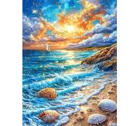 120 Pieces Puzzle For Adults Sunshine Seashells Jigsaw Puzzles Teens Educational Toys Challenging puzzles for Wall Decor Gifts Finished Size: 25x20 cm