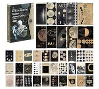 120 Pieces Scrapbook Paper Kit, Vintage Patterned Paper for Scrapbooking, Journaling, Decoupage, Card Making, Gift Wrapping, DIY Arts and Crafts Supplies, 5.51x3.94inches (Space)