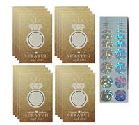 120 Pieces Scratch Off Cards for Small Business Freebies Supplies, Personalized Blank Gift Cards for Holiday, Baby Shower, Wedding, Date Night, Birthday, Party Supply Gold Diamond