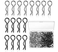 120 Pieces Universal RC Body Clips Car Clips Silver and Black Stainless Steel R Clips for All 1/10 1/12 Scale Redcat HPI Himoto HSP Exceed RC Car Parts Truck Buggy Shell Replacement