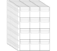 120 Pocket Coin Collecting Pages 12 Grids/Page Storage Loose Leaf 9 Hole