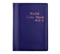 120 Pocket Coin Storage Album Book for Penny Collections, Easy to Carry and Store Coins in an Organized Way (blue)