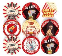 120 Popcorn Circus 30mm Scented Reward Stickers for Teachers, Parents and Party Bags