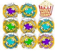 120 Popcorn POP! Scented Personalised Stickers - 30 mm - School Teachers Parents
