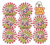 120 Popcorn Starburst Praise 30mm Scented Reward Stickers for Teachers, Parents and Party Bags