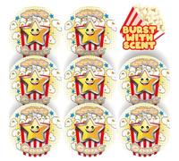 120 Popcorn Well Done 30mm Scented Reward Stickers for Teachers, Parents and Party Bags