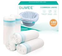 120 Portable Commode Liners for Bedside Commode, Beside Commode Liners, Portable Potty Liners for Adults, Toilet Liners Disposable Commode Bags for Commode Chair (Blue - 120 Liners)