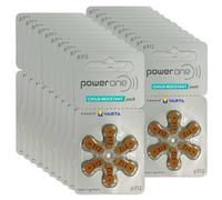 120 Powerone Hearing Aid Batteries, Size 312, Expiration Date June 2027