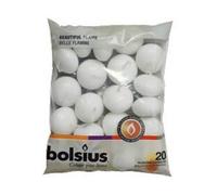 120 PREMIUM BOLSIUS WHITE FLOATING CANDLES, 6 x 20 PACK 5HOUR BURN TIME