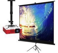 120" Projector screen with stand & Universal Projector Mount