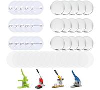 120 Sets 25mm Blank Pin Back Buttons Parts for Button Maker Machine, DIY Badge Making Supplies