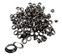 120 Sets Grommets Eyelets 10mm,Black Eyelets,Metal Eyelets For Leather,Metal Eyelets Grommets with Washers For Leather Fabric