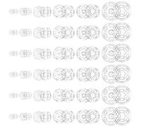 120 Sets Plastic Snap Fasteners for Fabric Invisible Sewing On Snap Buttons Fasteners Round Clear Sew On Button Small Snaps for Clothing Shirt Pant DIY Crafts (7.5mm/10mm/12.5mm/15mm/18mm/21mm)