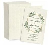 120 Sheets Linen Textured Cardstock Paper for Printing, Premium Thick Ivory Cardstock Paper 8.5x11 - Thick but Printer-Friendly Card Stock for Wedding Baby Shower Invitations and Mixed Media Projects