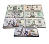 120 Sheets Prop Money, Play Money Dollar Notes Original Size, Copy Money, Play Money for Children Shop, Cash Film Play Toy Set (20 x 1$, 10$, 20$, 50$, 100$)