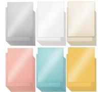 120 Sheets Shimmer Card Paper A4, 250gsm Thick Pearlescent Metallic Card Stock Printer Paper for Invitations, Certificates, Crafts, DIY Cards（6 Colors）