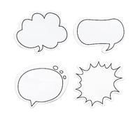 120 Sheets Speech Bubble Sticky Notes Set, Self-Adhesive Cute Animals Sticky Notes, Different Shapes Notes for School Mark/Office Memo/Super Fun Multipurpose Sticky Notes (D)