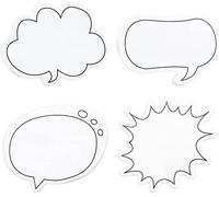 120 Sheets Speech Bubble Sticky Notes Set, Self-Adhesive Cute Animals Sticky Notes, Different Shapes Notes for School Mark/Office Memo/Super Fun Multipurpose Sticky Notes (D)