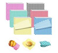 120 Sheets Variety Pack Checkered Dry Waxed Deli Paper Sheets 12x12 inch Paper Sandwich Paper Liners, Food Basket Liners Wax Paper Deli Wrap Wax Paper Sheets for Wrapping Bread and Sandwiches