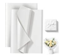 120 Sheets White Wrapping Paper, Tissue Paper Sheets for Packaging | 35x50 cm Acid Free Tissue Paper for Wrapping Gifts, DIY Projects,Party Decorations, Art and Paper Crafts, Scrapbooking