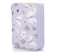 120-Slot Pencil Case Roll with Zipper - Large Capacity Pencil Organizer for Artists & Students, Portable Flower Design Pouch for Coloring Pens & Art Supplies (Pencils Not Included) (Style1)