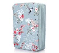 120-Slot Pencil Case Roll with Zipper - Large Capacity Pencil Organizer for Artists & Students, Portable Flower Design Pouch for Coloring Pens & Art Supplies (Pencils Not Included) (Style2)