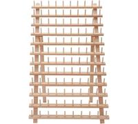 120 Spool Thread Rack Thread Holder Wooden Thread Organiser Stand Sewing Spool Holder Thread Holder Organizer for Sewing Quilting Embroidery Hair-braiding (120 Spool Wooden Thread Rack)