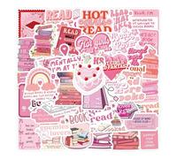 120 Stickers Aesthetic Reading, Book Stickers, PVC Reading Stickers, Cute Stickers Self-Adhesive Aesthetic Stickers for Laptop, Scrapbook, Phone, Water Bottle, Skateboard Book Stickers