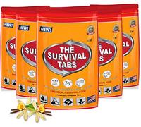 120 tabs Snack Food for 10 Days Emergency Survival MREs Meals Ready-to-eat Bugout for Travel Camping Boating Biking Hunting Activities Gluten Free and Non-GMO 25 Years Shelf Life - Vanilla Malt Flavor