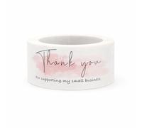 120 Thank You for Supporting My Small Business Stickers Roll - Pink Thank You Labels for Packaging, Bags, Envelopes, Boxes, Small Business Supplies, Seal Stickers