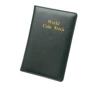 120 Units Leather Coin Album Commemorative Banknote Collector Coins Note Paper Collection Book Display Storage Travel Green