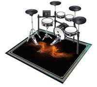 120 x 100 cm Electronic Drum Carpet, Drum Mat, Drum Rug, Anti-Slip Musical Instrument Pad for Drumming Performance Non-Slip Soundproof Blanket, Professional Non-Slip Drum Carpet For Percussion