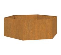 Garden Planter Outdoor Flower Pot Planter Pot Hexagon Corten Steel vidaXL
