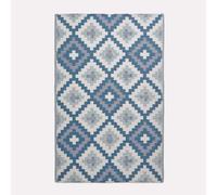 (120 x 180 cm) Mia Aztec Blue Outdoor Rug
