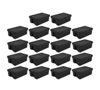 Wham Bam Recycled Storage Box and Lid Black 36Ltr