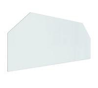 vidaXL Fireplace Glass Plate Hexagon, 120x50 cm, High-Temperature Resistant, Supports up to 250Kg, Quick and Easy Installation - Transparent Material Blend