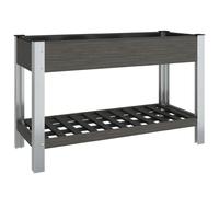 (120 x 50 x 75 cm) vidaXL Garden Raised Bed with Shelf WPC Grey Plant Flower Box Multi Sizes