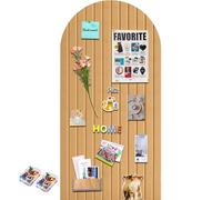 120 x 60 cm large cork board, large pin board, round edges cork wall made of felt, 0.9 cm thick, foldable photo board with self-adhesive tape, felt self-adhesive vision board, push pins felt, cinnamon