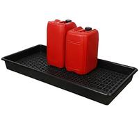 120 x 60 x 15cm Bunded Drum Tray - Heavy-Duty Spill Tray with Removable Base Grids for Safe Liquid Containment