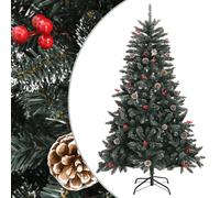 (120 x 68 cm) vidaXL Artificial Christmas Tree with Stand Christmas Decoration Green PVC