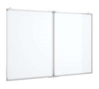vidaXL Magnetic Whiteboard Foldable 120x80x1.7 cm Aluminium