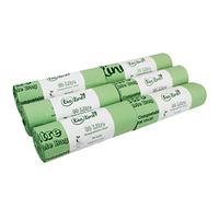 120 x 80L BioLiner Compostable Bags for Swing Bins & Dustbins (6 rolls) Food Waste Bin Liners - EN 13432 - Compostable 80L Swing-Bin Bags with Composting Guide