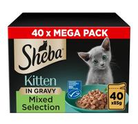 120 x 85g Sheba Sauce Collection Kitten Cat Food Pouches Mixed Selection in Gravy
